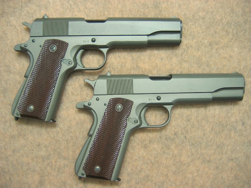 Consecutive numbered pair or Remington Rand Presentation Pistols 128 & 129